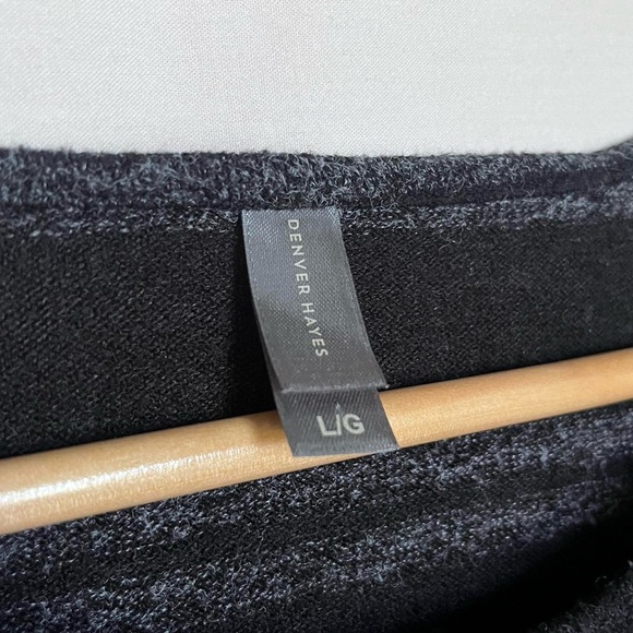 black & grey striped top/sweater - Picture 3 of 4